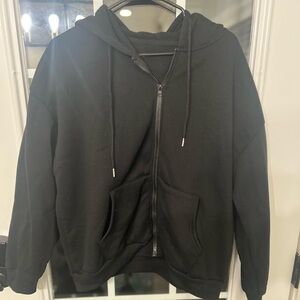 Black Zip-up Sweatshirt